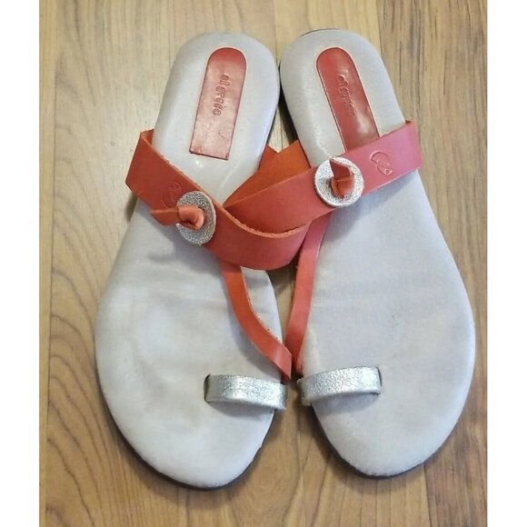 El Greco Womens SANDALS Flats Size 8.5 / 39 Orange - Picture 1 of 5
